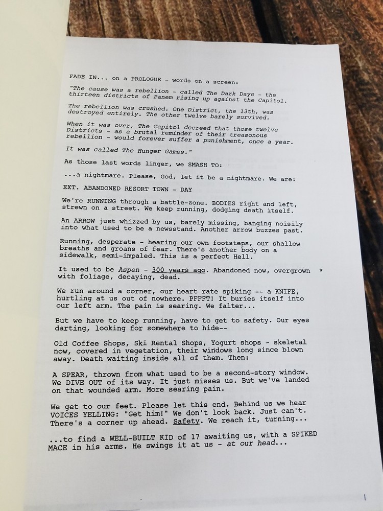 Hunger Games Script By Suzanne Collins Loose Leaf Script Metal Binding