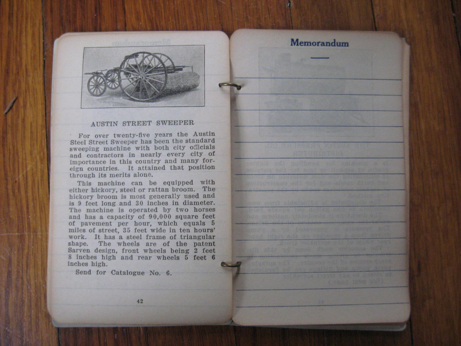 1915 1916 Austin Western Road Grader Pocket Ledger Road Roller Crusher Scarifier