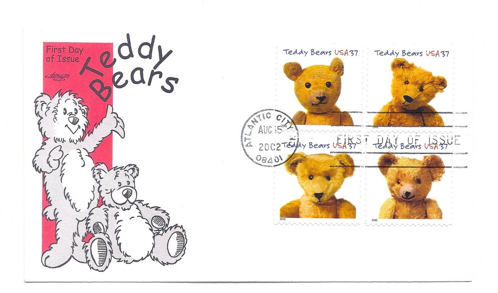 3653-56 Teddy Bears Artmaster on 1 FDC