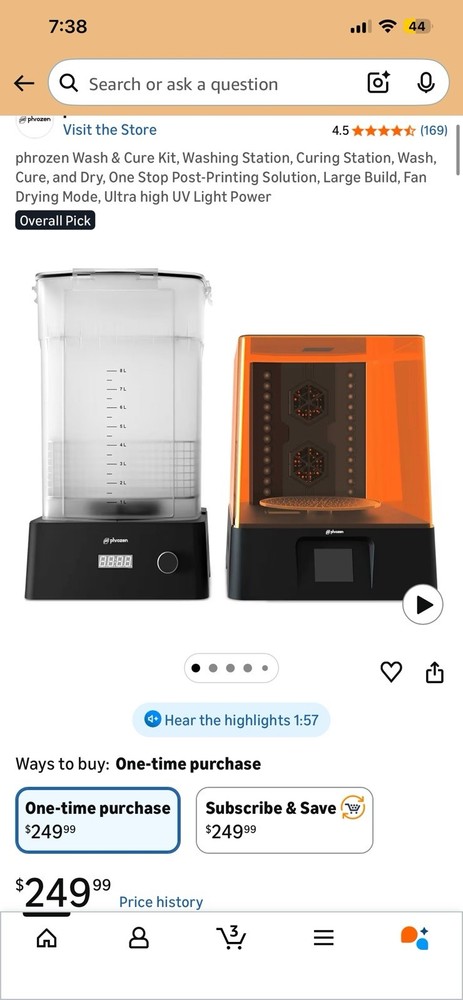 3D Resin Printer and Curing with Drying Station. Open Box. Excellent Condition