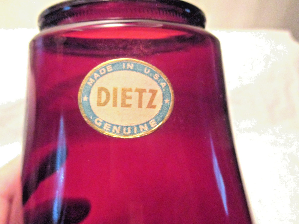 DIETZ~~RED LANTERN GLOBE~~PAPER LABEL