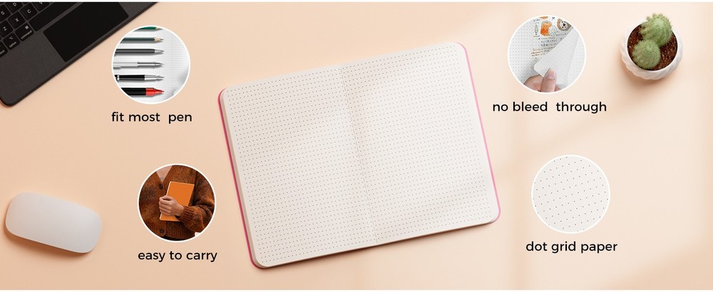 Lar Colorful Dot Grid Notebook Journals Bulk with Thi Dotted Grid