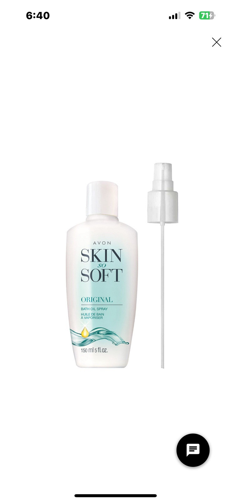 AVON Skin So Soft Original Bath Oil Spray 5fl oz. NEW