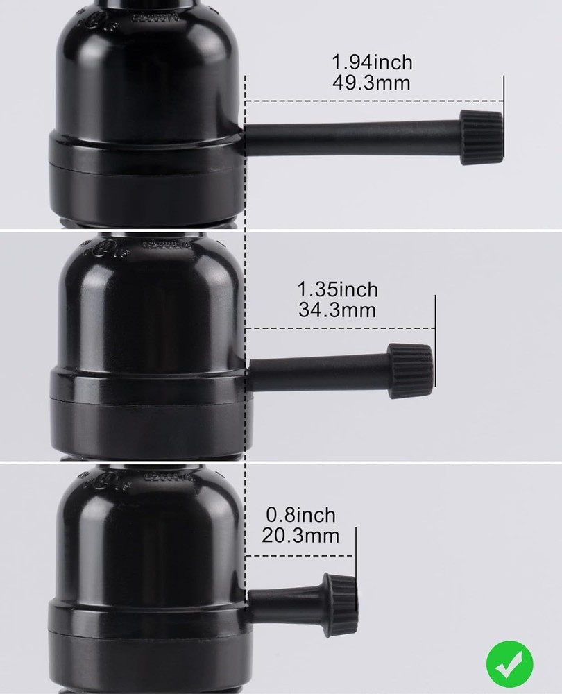 Light Lamp Turn On/Off Switch Knobs Replacement, Black, Standard Size, for Ta...