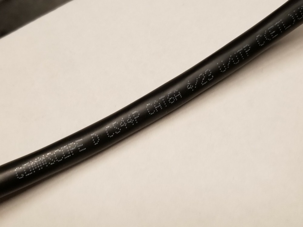 Commscope CS44P Cat6A U/UTP Network Ethernet 10G 10Gig Cable Plenum Black /50ft