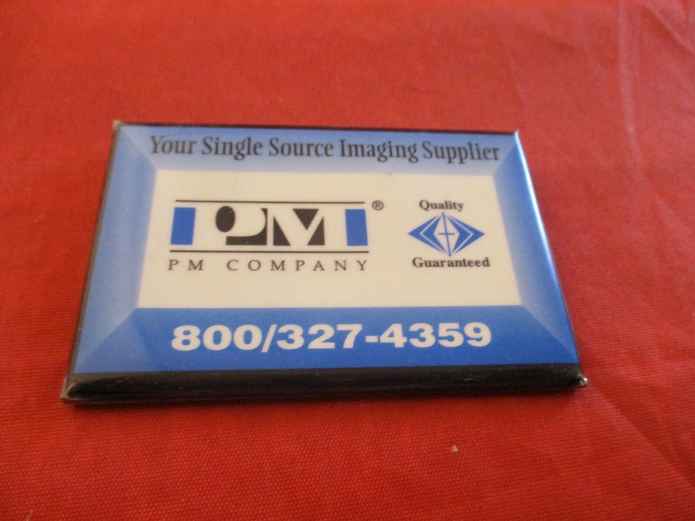 PM Company "Single Source Imaging Supplier" Pin Retro Vintage Computer Computing