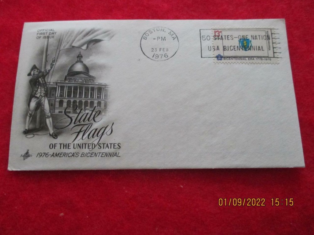 Massachusetts: 7 Various First Day Covers