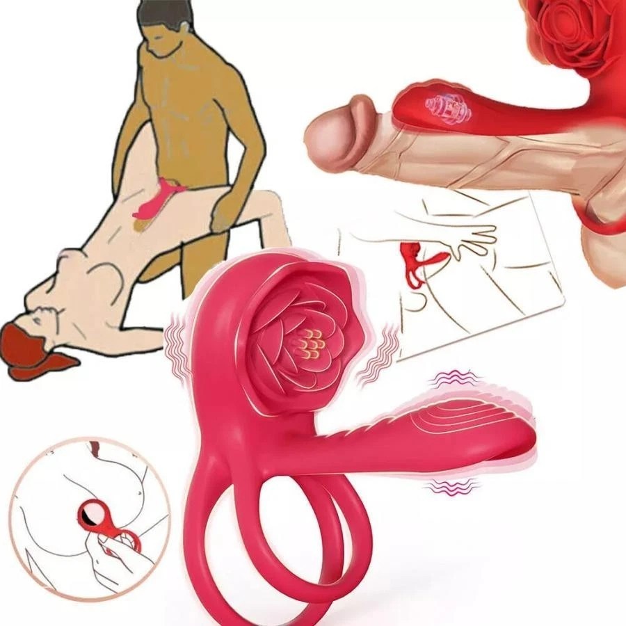 Penis Cock Ring Vibrator G-spot Dildo Massager Sex Toys For Women Men Couples