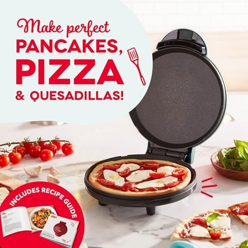 Round Electric Pancake Maker & Egg Griddle - Nonstick Breakfast System - Quick H