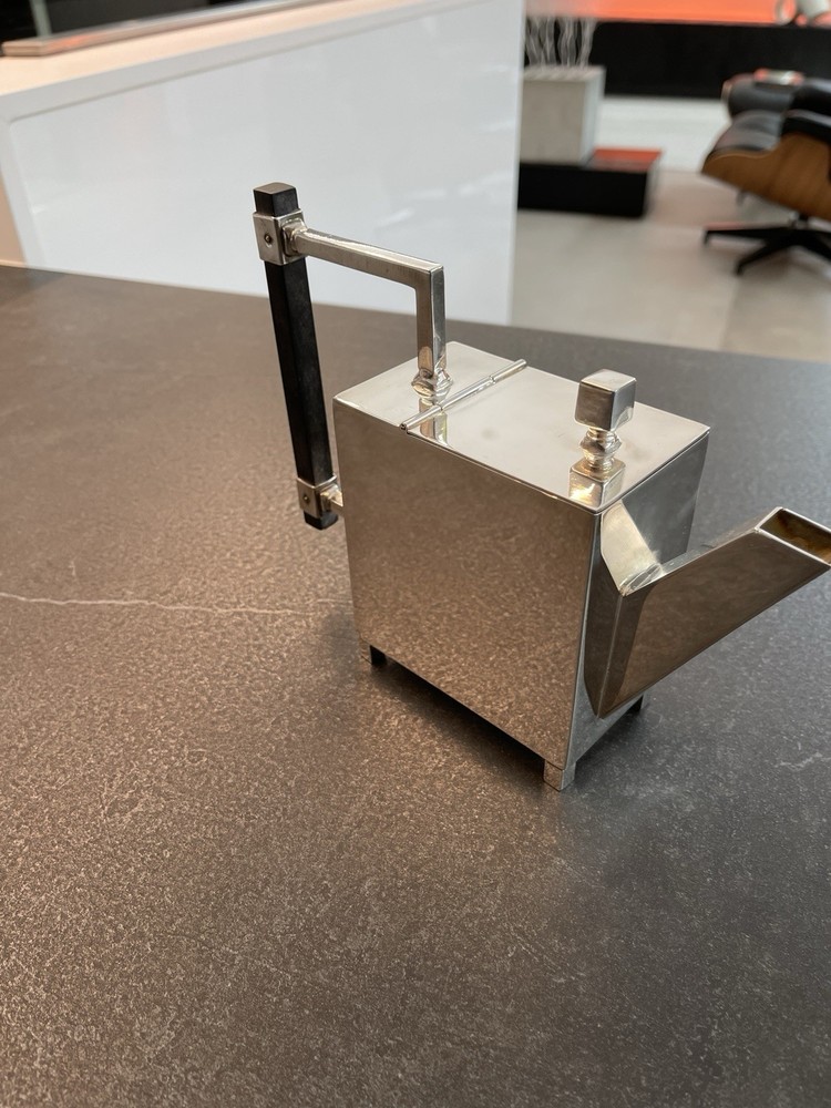 Modern Silver Plated Teapot- Christopher Dresser Style