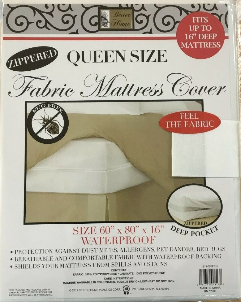 ZIPPERED Fabric Mattress Covers - 16 Inch Deep