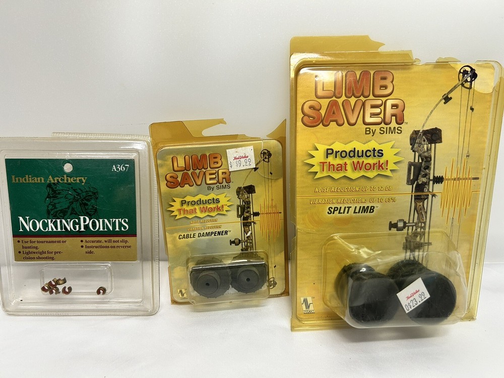 Archery LOT Limbsaver Split Limb Cable Dampener Nocking Points Limb Saver Sims