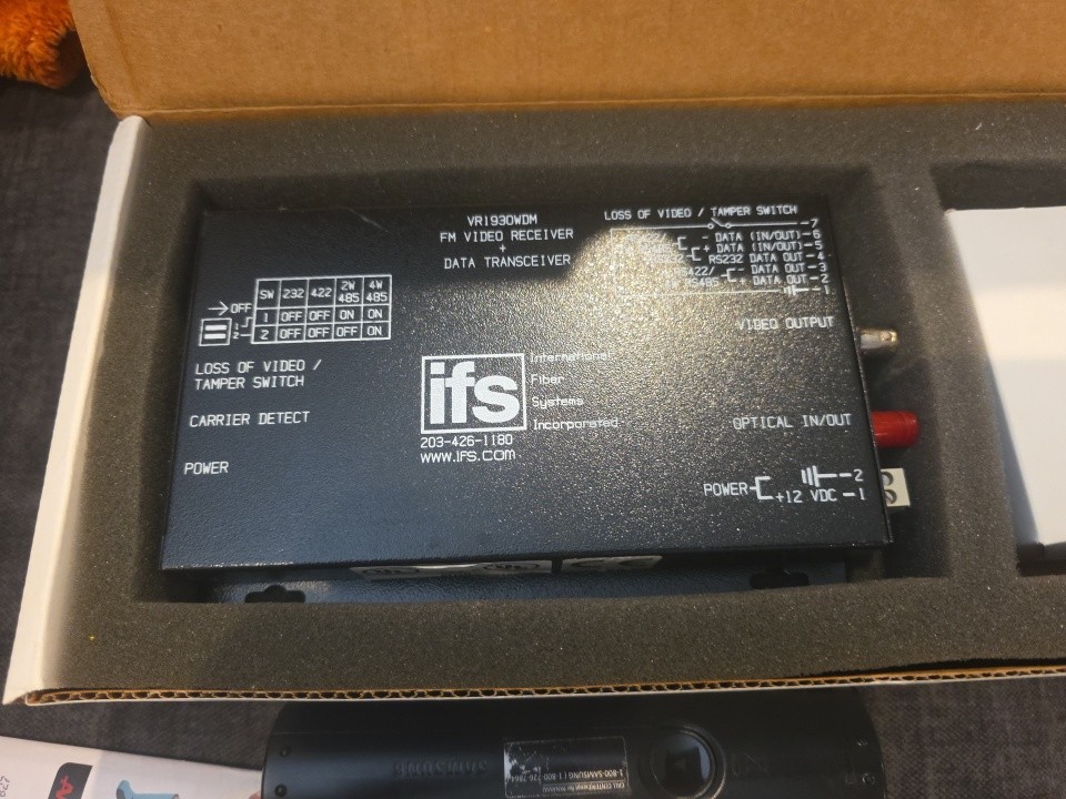 Interlogix IFS VR1930WDM FM Video Receiver/Data Transceiver SM Laser