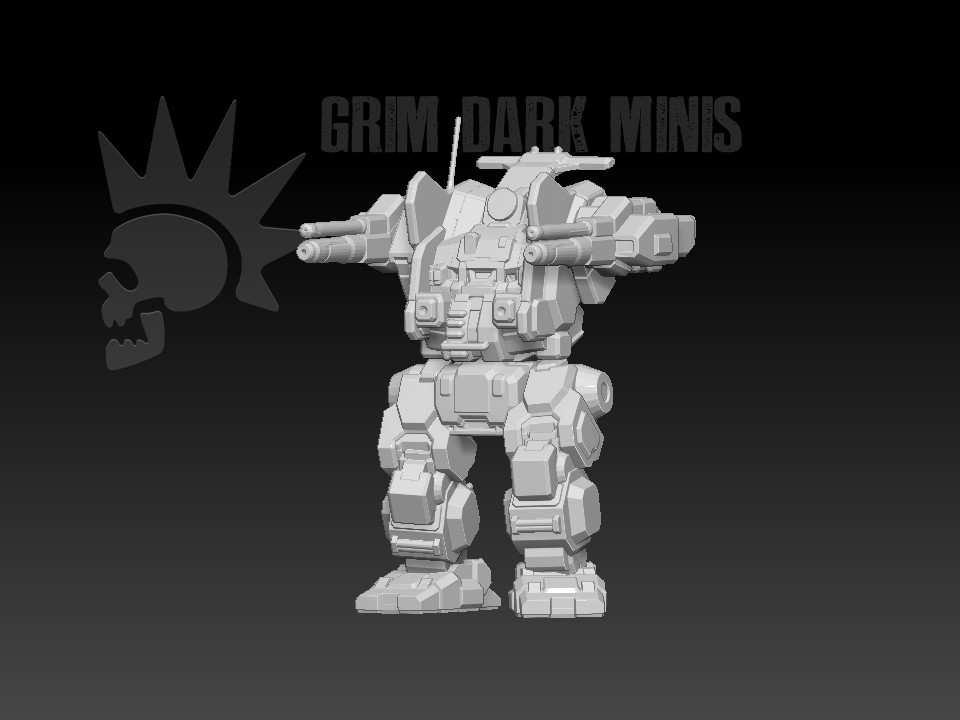 Jagermech - BT proxy mech MWO Tech 1/265 Battle Scale