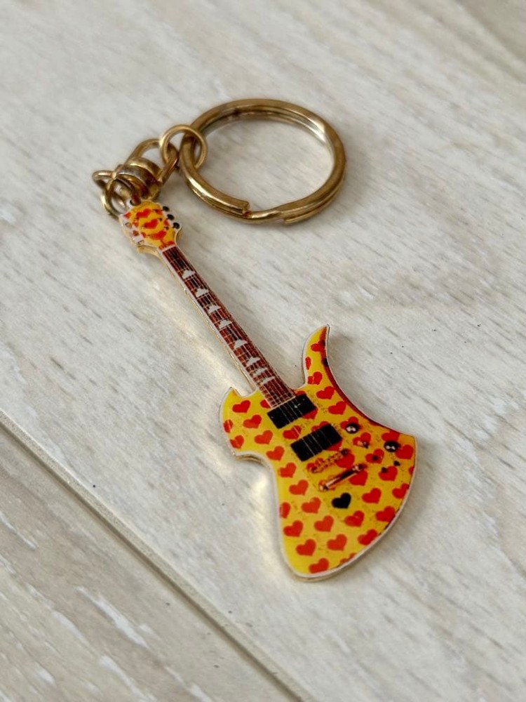 hide Yellow Heart Keychain FERNANDES