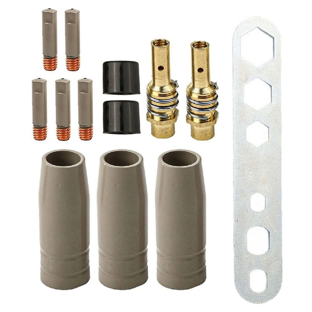 13PCS Welding Nozzle Coating Kit Includes Tips Holders Insulators Wrench