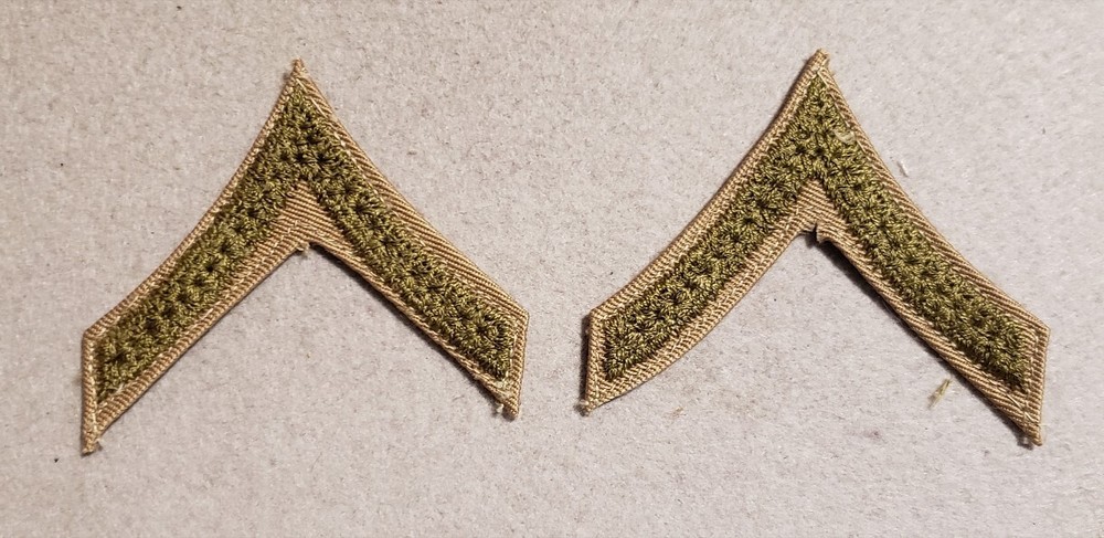 Pair - 1930s Army Private First Class Stripes