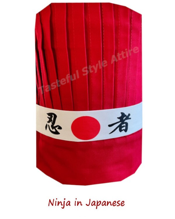 Custom Hibachi Chef Tall Hat Headband Hibachi chef uniform Teppanyaki chef hats