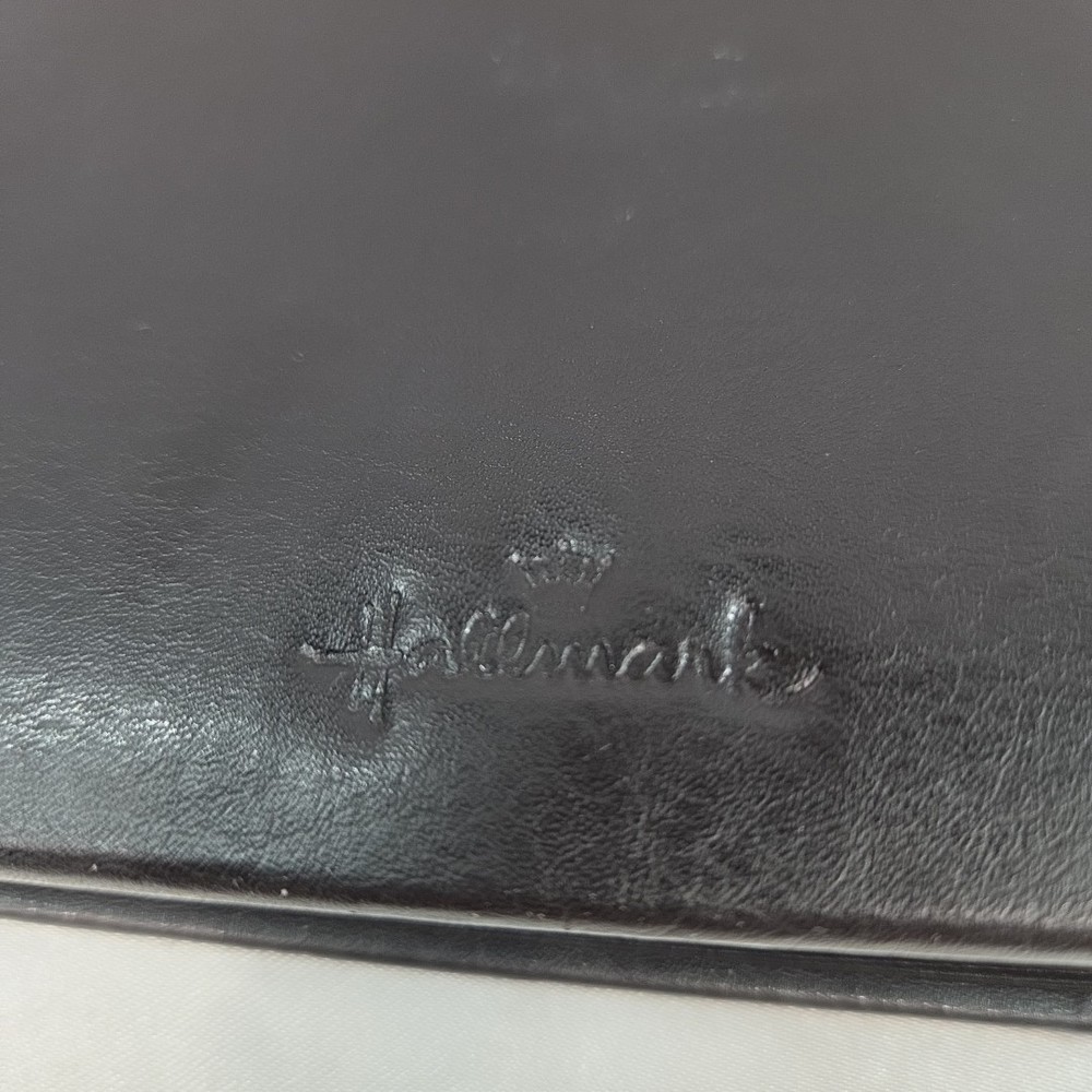 Hallmark Black Leather 6-Ring Address Book