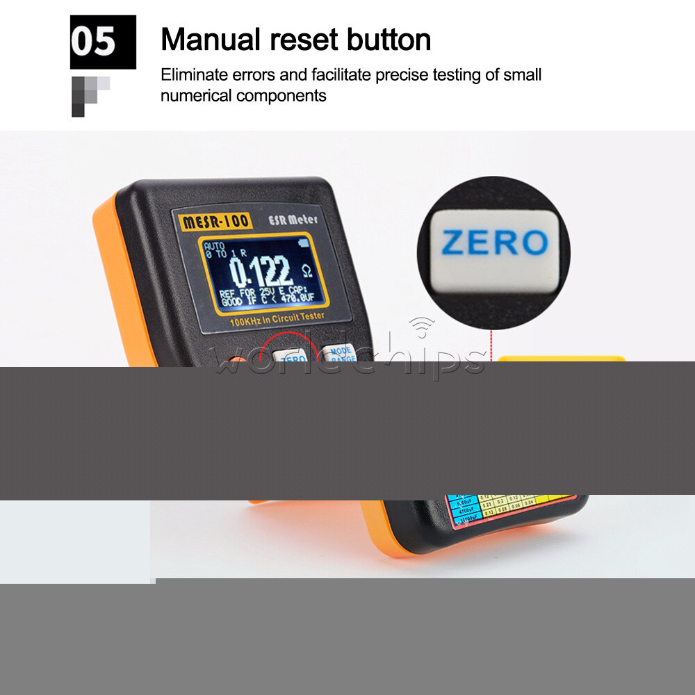 MESR-100 ESR Capacitance Ohm Meter Capacitance Internal Resistance Circuit Meter