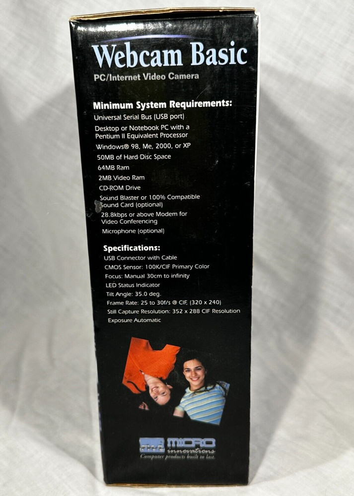 NEW Vintage Micro Innovations Basic Webcam PC/Internet USB Video Camera IC50C