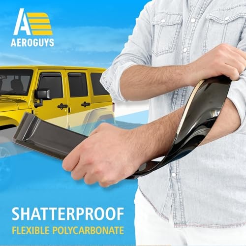 Extra Durable Window Deflectors in-Channel Window For Jeep Wrangler 07-18 JK