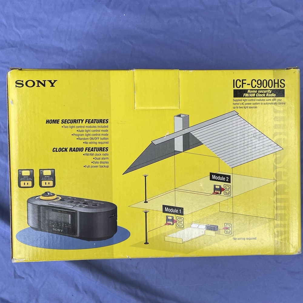 Sony dream machine home security light control system FMAM clock radio,