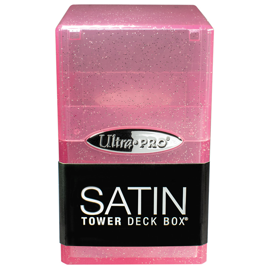 1 Ultra PRO Glitter Pink Satin Tower Deck Box
