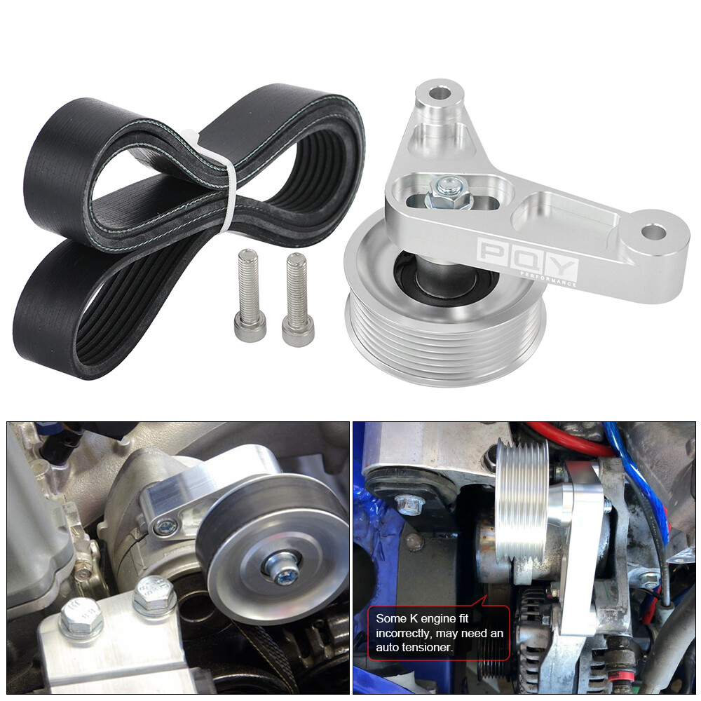 EP3 Idler Pulley Kit Adjustable For Honda Civic SI K24 K Swap Belt Tensioner Kit