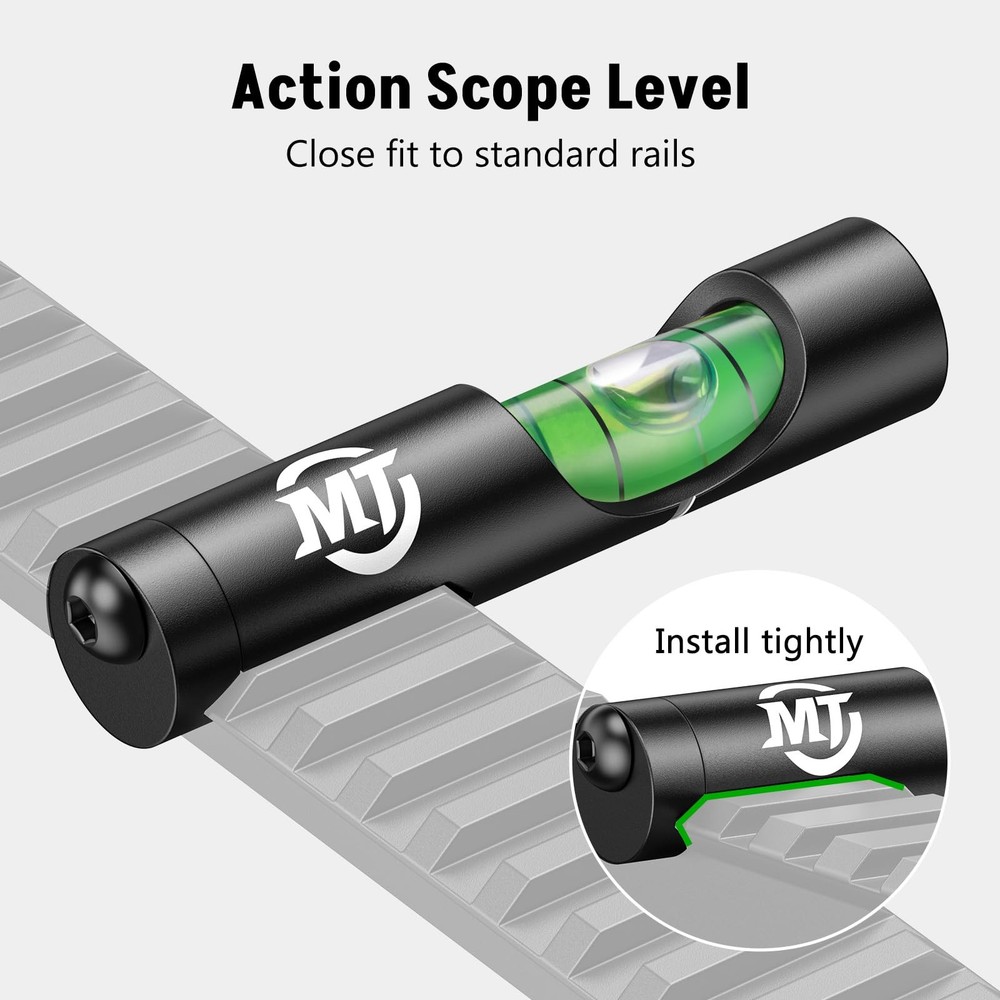 MidTen Scope Leveling Kit Dual Level Bubble System with Magnetic Black