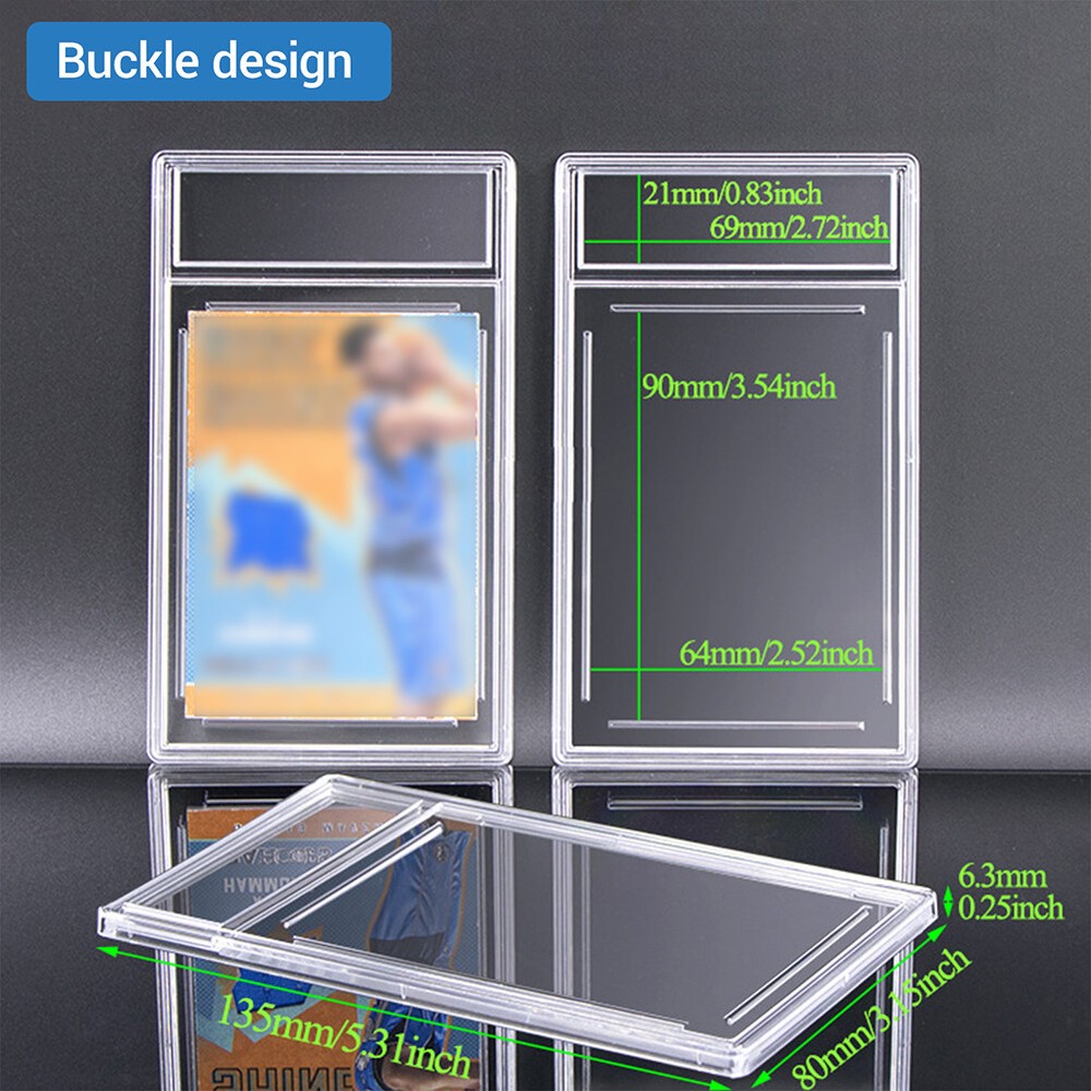 Magnetic Trading Card Holders Case Graded Card Slab Display Box Protector Stand