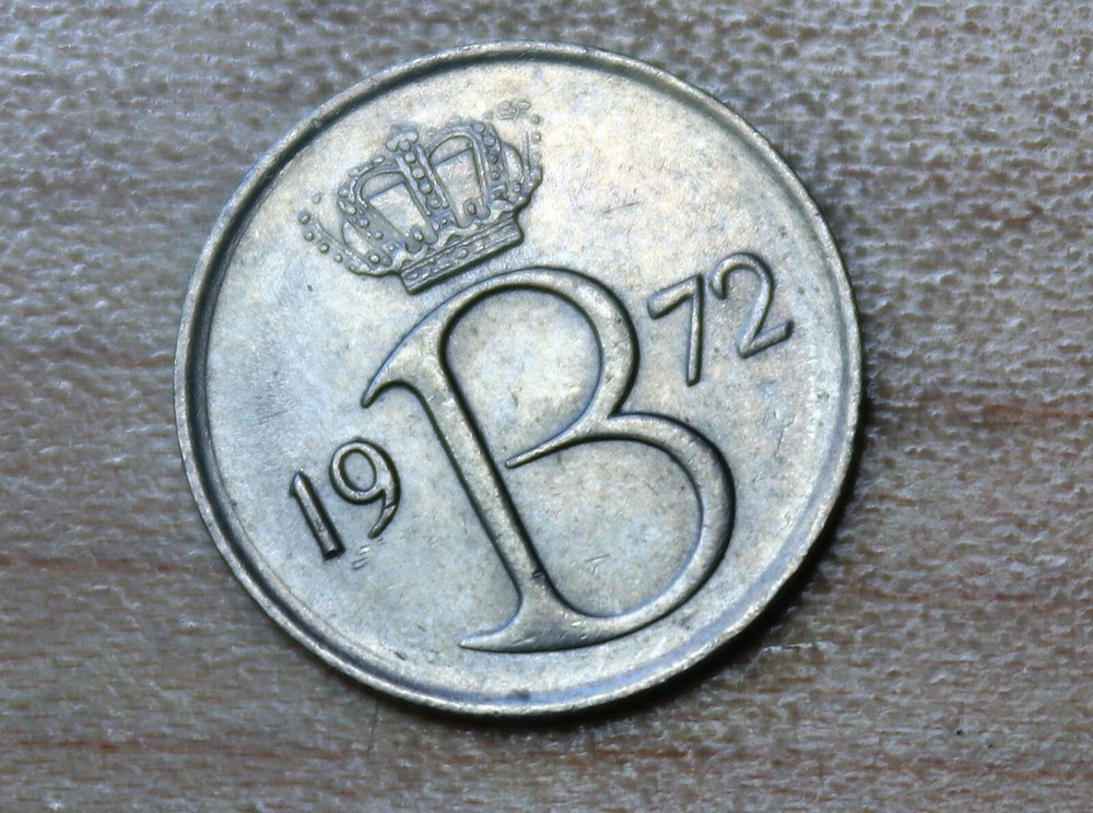 1972 Belgium 25 Centimes Dutch text