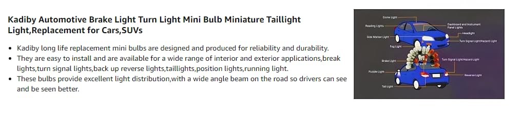 3157NA 4157NA Bulb Amber Turn Signal Parking Daytime Running Light 12V