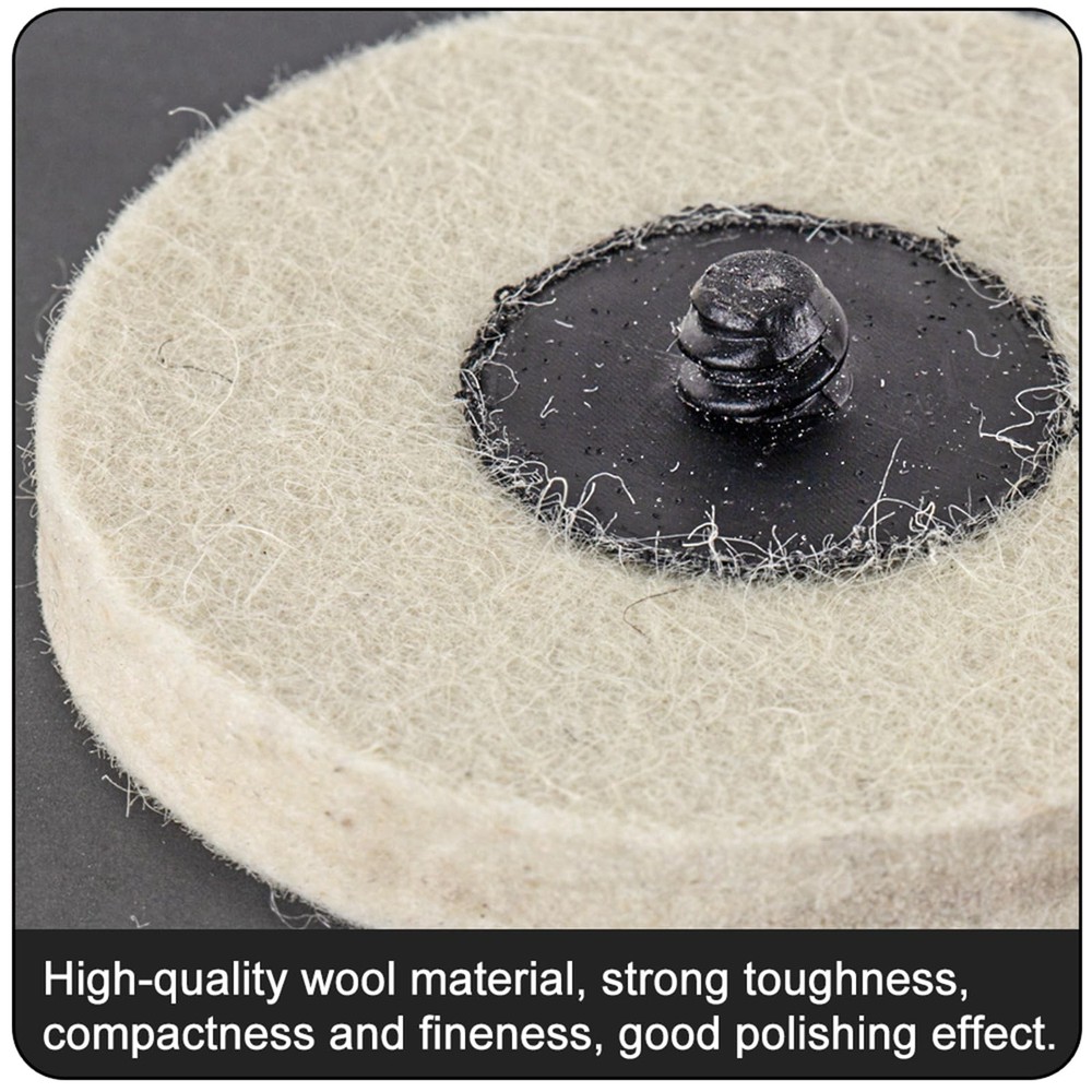FPPO 2 inch 15pcs Sanding Pad Wool Felt Quick Change Disc Roll Lock Surface...