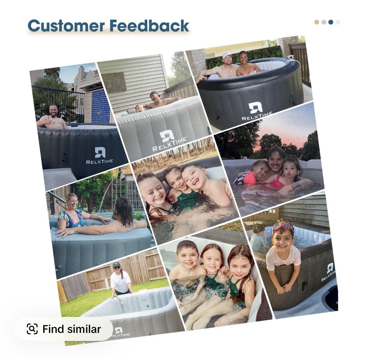 RELXTIME Portable Small Hot Tub for 2 Person Outdoor Oval Hot Tub. Black