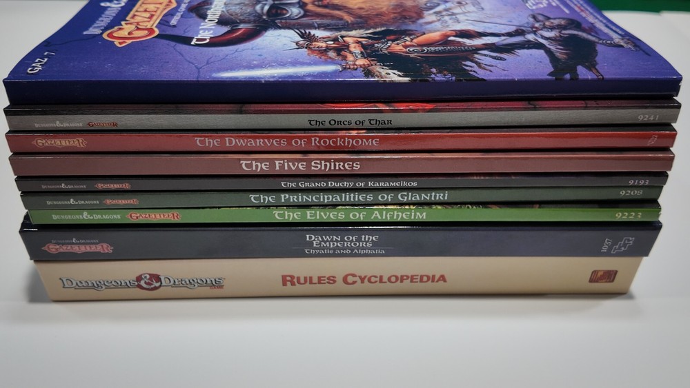 BUNDLE 1 BECMI Rules Cyclopedia + Gazetteer Basic Dungeons Dragons 9 Books