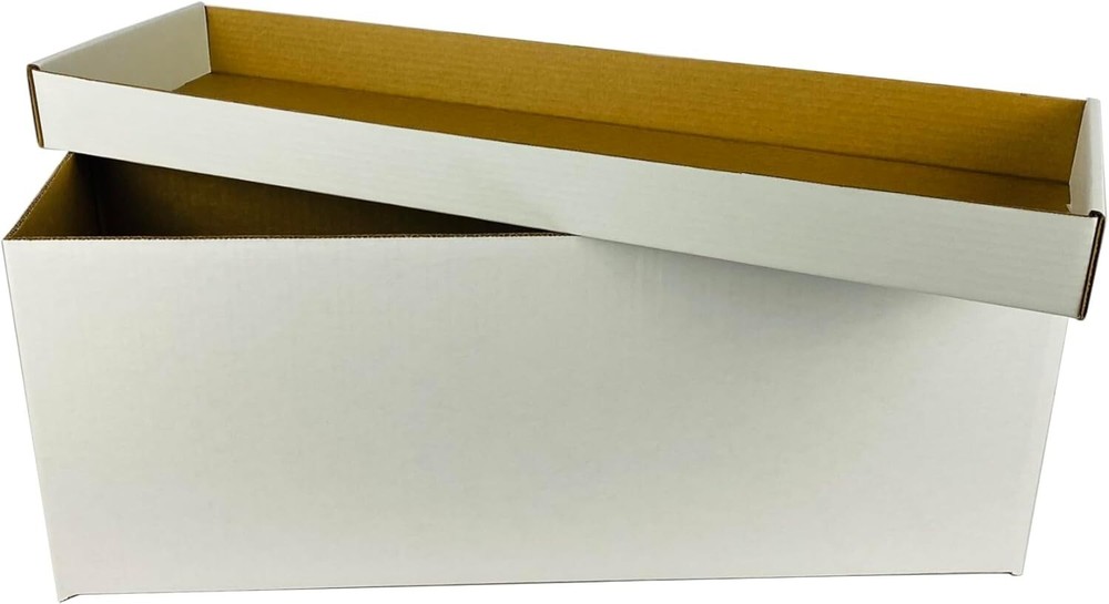 Comic Book Storage Box - 5 Count Long Comic Book Boxes with White Corrugated ...