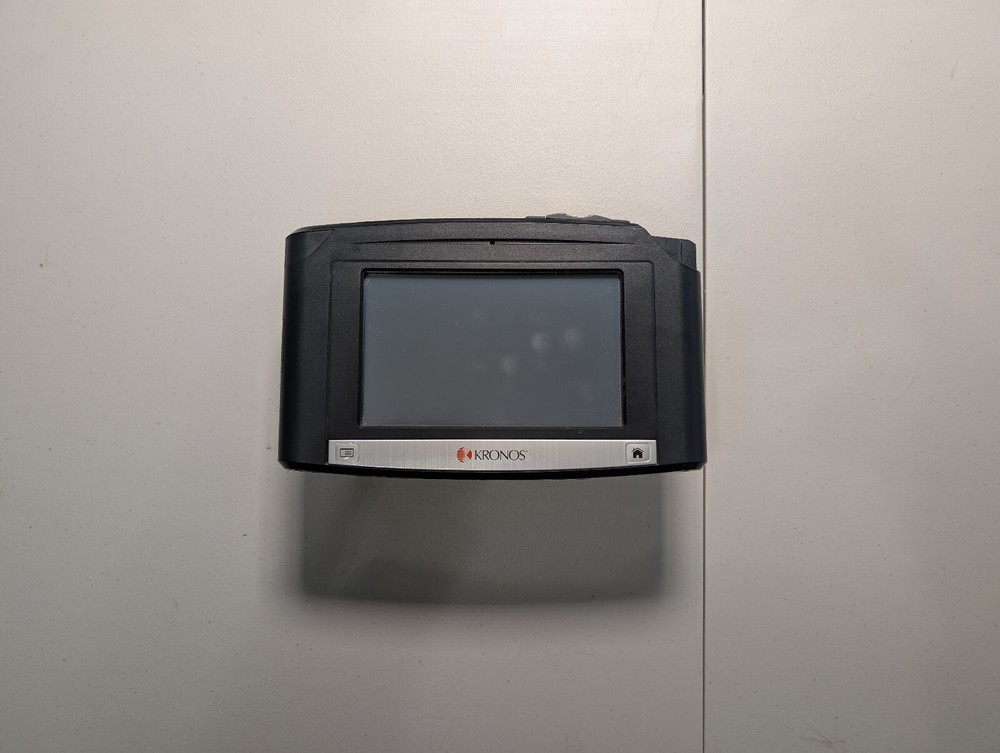 Kronos InTouch 9000 8609000-028 Bar Code Badge Reader Biometric Time Clock