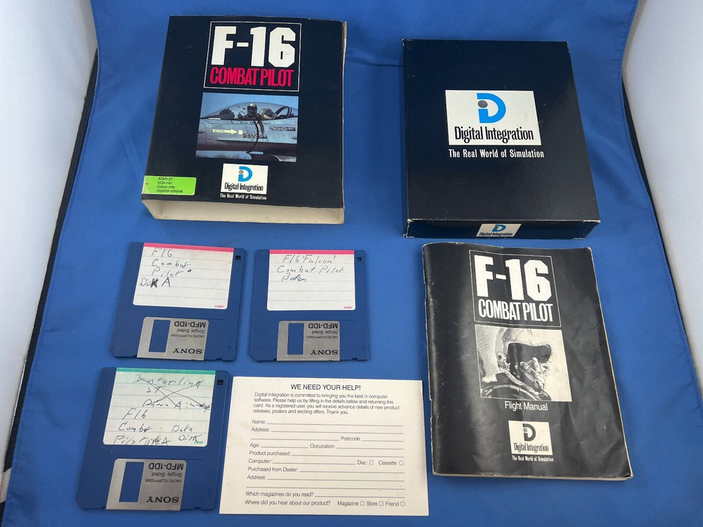 F-16 Combat Pilot ~ Atari ST ~ Save On Shipping With Multiple Game Purchases ~