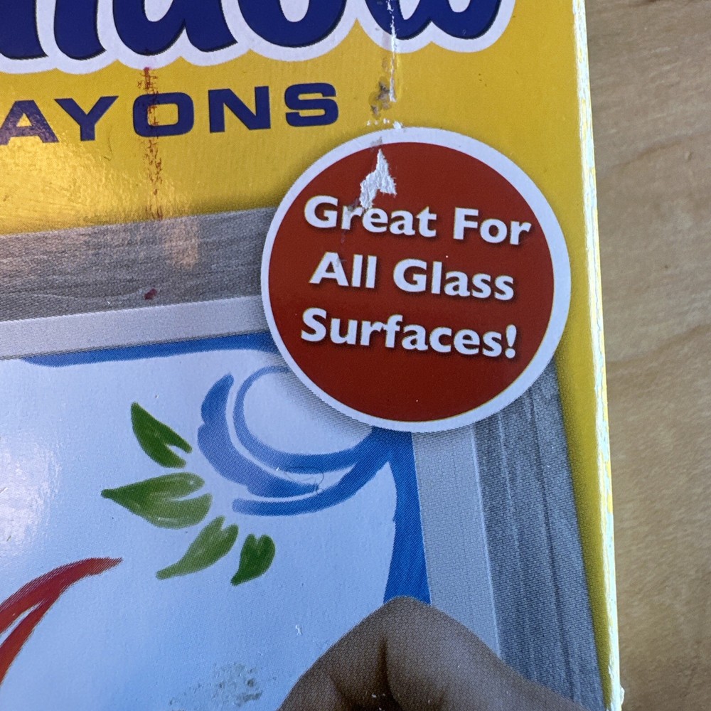 Window Crayons, Washable, 5/ST, Assorted OPEN BOX See Pics For Box Condition