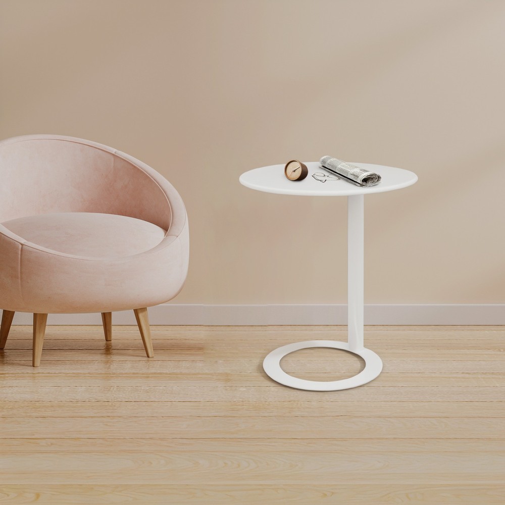Modern Iron Side Table, Round Side Table,Freestanding Modern Coffee Table