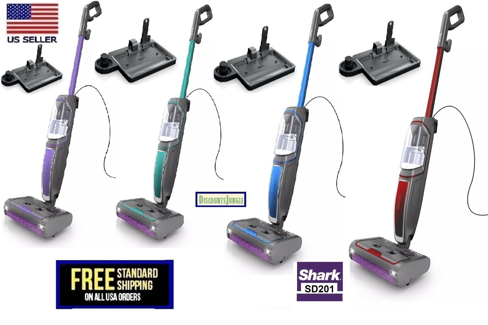 Shark SD201 Steam Pickup 3-in-1 Steam Mop Picks Up Debris Deep Scrubs Cleaner