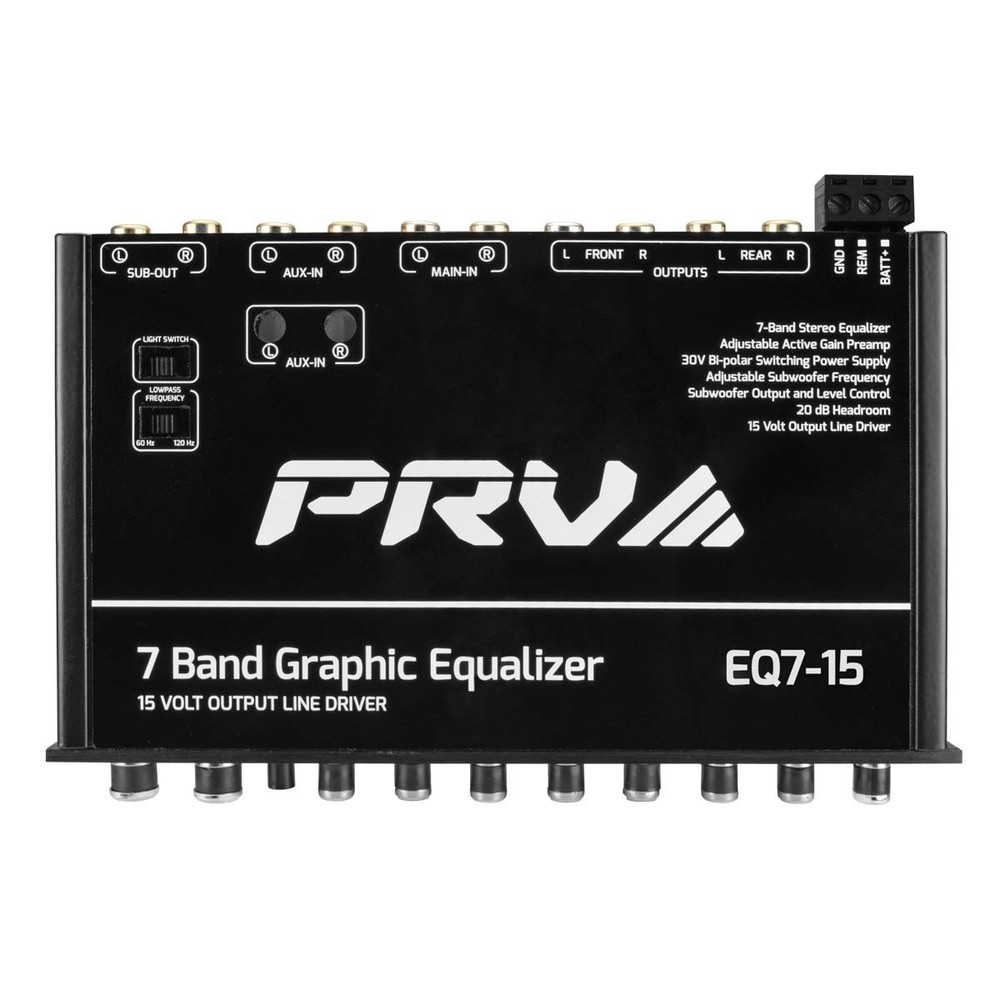 PRV Audio EQ7-15 7-Band Car Audio Equalizer