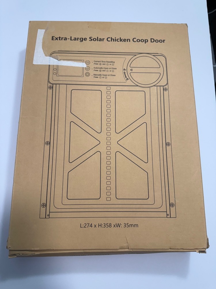 Extra Large Authomatic Solar Chicken Coop Door W/Timer & Remote Control