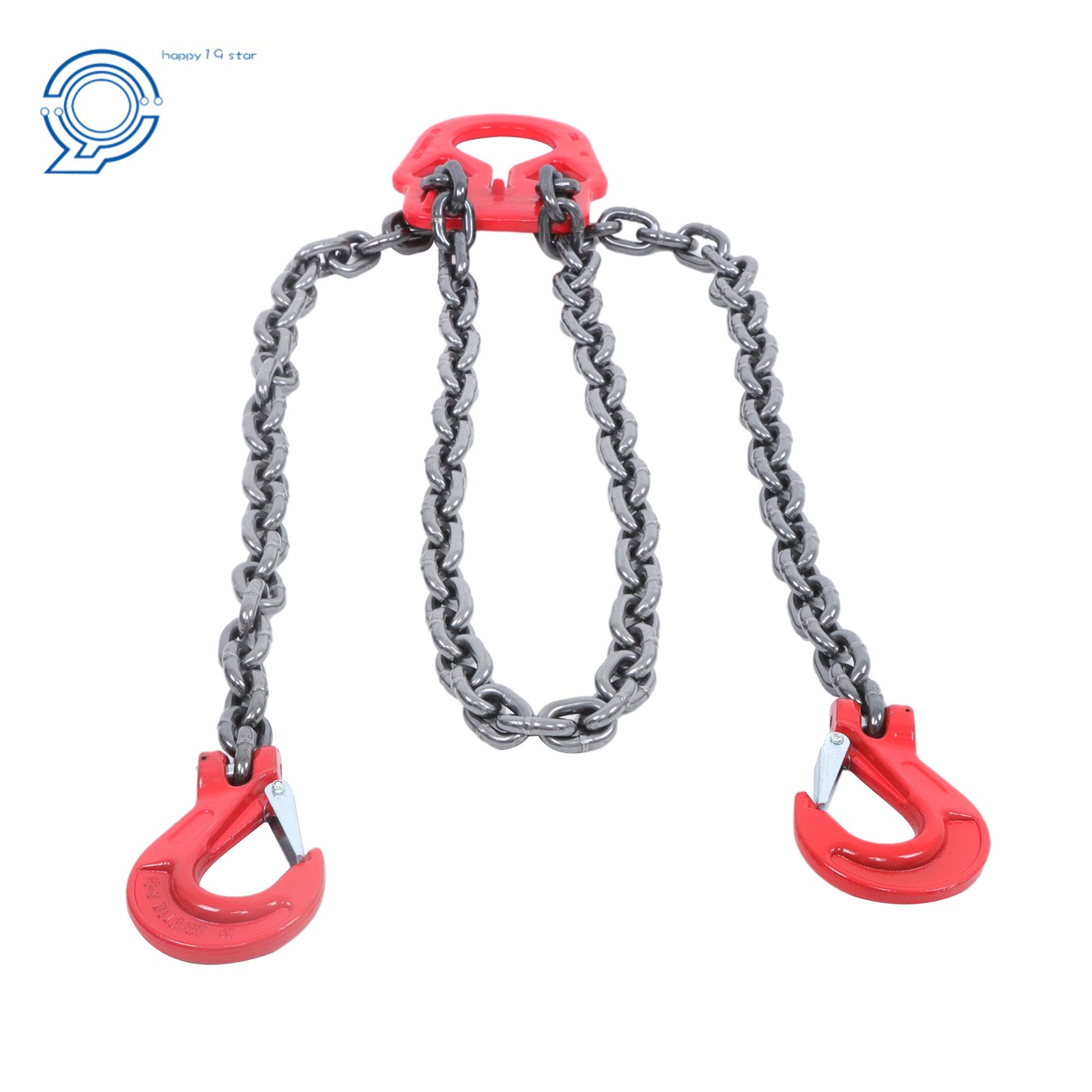 Chain Sling 3/8" x 10' G80 2 Legs Lifting Chain w/ Adjustable Hooks 7100 Lbs