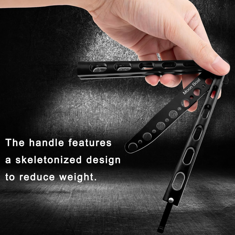 2PCS Butterfly Training Set Metal Flipping Practice Tools for Beginners & Advanc