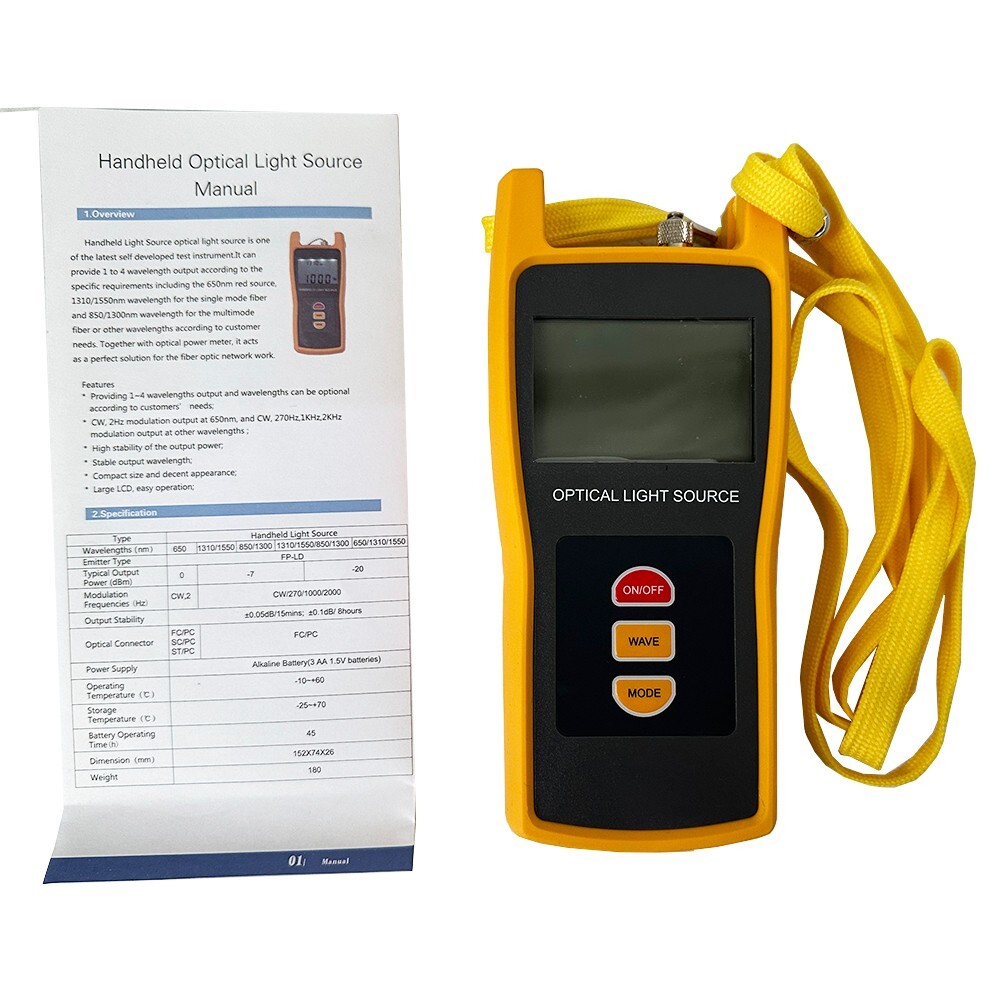 Digital Optical Light Source Fiber Optical Light Source Wavelengths 850/1300nm
