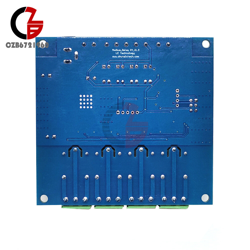 DC7 -24V Modbus Rtu 4 Channel Relay Module Switch input output RS485/TTL UART