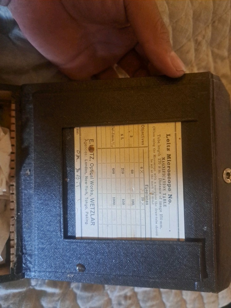 Antique Ernst Leitz Wetzlar Microscope SN 335050