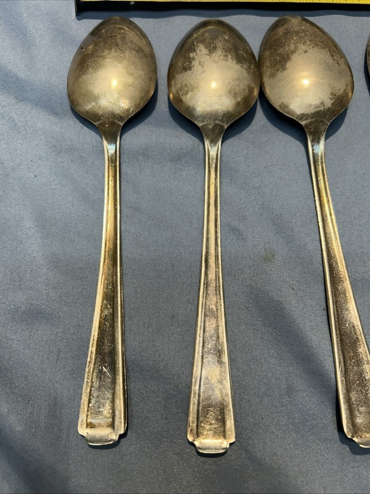 4 Vintage WB Silver Plated Tablespoons